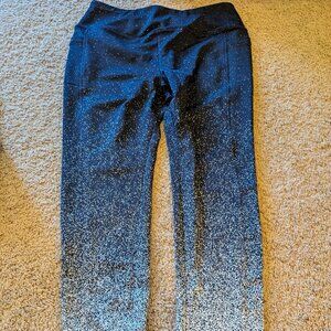 T by Talbots Ombree leggings black and white speckled size large